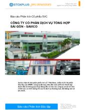 Báo cáo Phân tích cổ phiếu SVC công ty cổ phần dịch vụ tổng hợp Sài Gòn - Savico