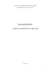 Báo cáo Phân tích swot: kết quả phân tích công ty cổ phần sũa VINAMILK