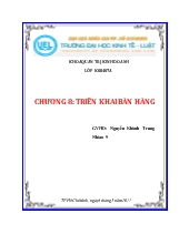 Chương 8: Triển khai bán hàng