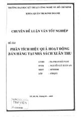 Chuyên đề Phân tích hiệu quả hoạt động bán hàng tại nhà sách Xuân Thu