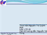 Đề án Báo cáo tốt nghiệp Xây dựng chương trình quản lý kho
