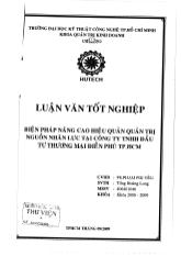 Đề tài Biện pháp nâng cao hiệu quả quản trị nguồn nhân lực tại công ty TNHH đầu tư thương mại Đền Phú TP Hồ Chí Minh