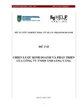 Đề tài Chiến lược kinh doanh và phát triển của công ty TNHH ánh sáng vàng