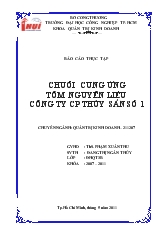 Đề tài Chuỗi cung ứng tôm nguyên liệu công ty cổ phần thủy sản số 1