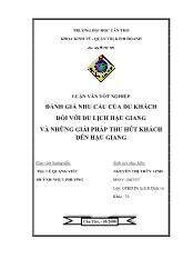 Đề tài Đánh giá nhu cầu của du khách đối với du lịch hậu giang và những giải pháp thu hút khách đến Hậu Giang
