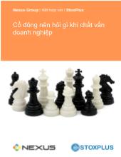 Đề tài Danh sách 100 câu hỏi thường gặp tại đại hội cổ đông: Cổ đông nên hỏi gì khi chất vấn doanh nghiệp