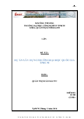 Đề tài Dự án xây dựng trường đại học quốc gia TP Hồ Chí Minh