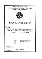 Đề tài Một số biện pháp tiết kiệm chi phí và giảm giá thành tại công ty điện và điện tử TCL - Việt Nam
