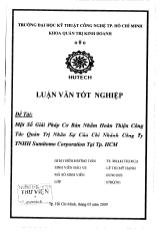 Đề tài Một số giải pháp cơ bản nhằm hoàn thiện công tác quản trị nhân sự của chi nhánh công ty TNHH Sumitomo Corporation tại TP Hồ Chí Minh