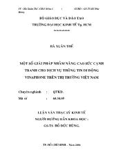Đề tài Một số giải pháp nhằm nâng cao sức cạnh tranh cho dịch vụ Vinaphone trên thị trường Việt Nam