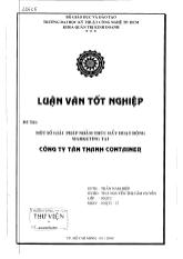 Đề tài Một số giải pháp nhằm thúc đẩy hoạt động marketing tại công ty Tân Thanh Container