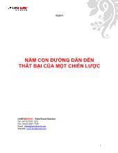 Đề tài Năm con đường dẫn đến thất bại của một chiến lược