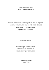Đề tài Nghiên cứu chiến lược cạnh tranh và một số đề xuất nhằm nâng cao vị thế cạnh tranh của công ty cổ phần dệt Việt Thắng (vicotex)
