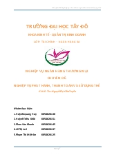 Đề tài Nghiệp vụ phát hành, thanh toán và sử dụng thẻ