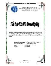 Đề tài Những nhận thức tâm đắc và ý kiến đề xuất về vai trò, vị trí và giải pháp xây dựng Văn hóa doanh nghiệp góp phần xây dựng môi trường làm việc tốt đẹp nơi cơ quan, đơn vị công tác tương lai của mình