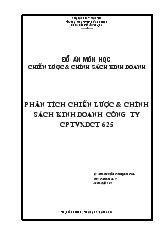 Đề tài Phân tích chiến lược và chính sách kinh doanh công ty cổ phần tư vấn xây dựng công trình 625