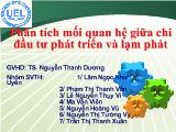 Đề tài Phân tích mối quan hệ giữa chi đầu tư phát triển và lạm phát