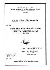 Đề tài Phân tích tình hình tài chính công ty TNHH SaiGon Cap năm 2007
