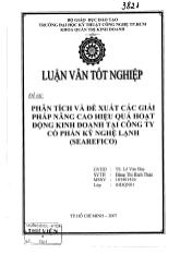 Đề tài Phân tích và đề xuất các giải pháp nâng cao hiệu quả hoạt động kinh doanh tại công ty cổ phần kỹ nghệ lạnh (Searefico)