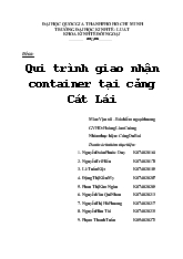 Đề tài Qui trình giao nhận container tại cảng Cát Lái