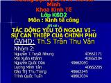 Đề tài Tác động yếu tố ngoại vi – Sự can thiệp của chính phủ