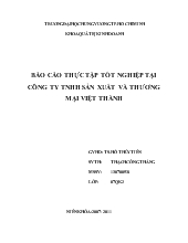 Đề tài Thực tập tốt nghiệp tại công ty tnhh sản xuất và thương mại Việt Thành