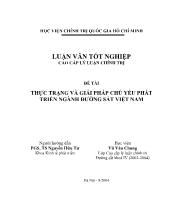 Đề tài Thực trạng và giải pháp chủ yếu phát triển ngành đường sắt Việt Nam