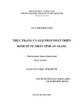 Đề tài Thực trạng và giải pháp phát triển kinh tế tư nhân tỉnh An Giang
