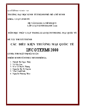 Đề tài Thuyết trình các điều kiện thương mại quốc tế incoterms 2000