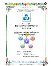 Đề tài Tìm hiểu hệ thống ERP trong doanh nghiệp