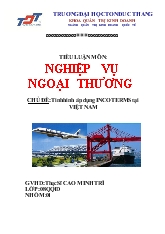 Đề tài Tình hình áp dụng INCOTERMS tại Việt Nam