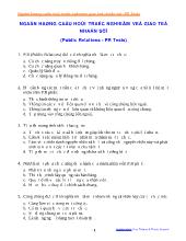 Đề tài Trắc nghiệm giao tiếp nhân sự - Quan hệ công chúng test