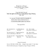 Đề tài Ứng dụng thương mại điện tử trong hoạt động kinh doanh tại các doanh nghiệp gốm sứ Bát Tràng