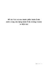 Đề tài Vai trò của thành phần kinh tế nhà nước trong xây dựng kinh tế thị trường ở nước ta hiện nay