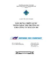 Đề tài Xây dựng chiến lược thâm nhập thị trường EU cho công ty hải sản 404