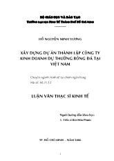 Đề tài Xây dựng dự án thành lập công ty kinh doanh đặt cược bóng đá tại Việt Nam