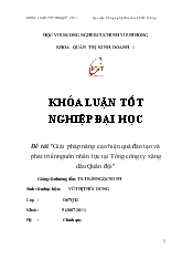 Giải pháp nâng cao hiệu quả đào tạo và phát triển nguồn nhân lực tại Tổng công ty xăng dầu Quân đội