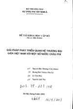 Giải pháp phát triển quan hệ thuơng mại giữa Việt Nam với một số nước Châu Phi