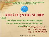 Khóa luận Một số giải pháp nhằm hoàn thiện công tác quản trị nhân lực tại Công ty Cổ phần Tập đoàn Tiến Bộ 2011”