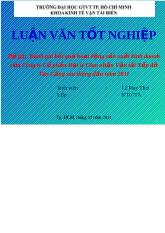 Luận văn Đánh giá kết quả hoạt động sản xuất kinh doanh của công ty cổ phần đại lý giao nhận vận tải xếp đỡ Tân Cảng 6 tháng đầu năm 2011