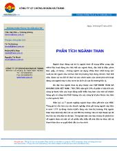 Phân tích ngành than – Mô hình porter’s 5 forces và swot - Triển vọng trong tương lai