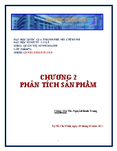 Quản Trị Bán Hàng - Phân tích sản phẩm