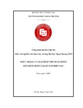 Thực trạng và giải pháp cho hoạt động bán hàng rong tại hà nội hiện nay