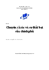 Tiểu luận Chuyện xả rác và sự thất bại của chính phủ - Môn kinh tế công