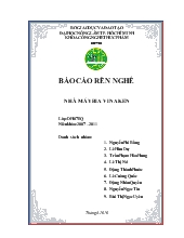 Báo cáo Rèn nghề nhà máy bia vinaken