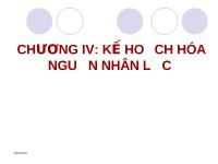 Chương TV: Kế hoạch hóa nguồn nhân lực