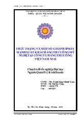 Chuyên đề Thực trạng và một số giải pháp đẩy mạnh xuất khẩu hàng thủ công mỹ nghệ tại công ty Hàng thủ công Việt Nam Mai