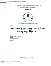 Đề tài Ảnh hưởng của pháp luật đối với thương mại điện tử