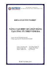 Đề tài Các giải pháp nâng cao hiệu quả bán hàng tại công ty tnnhh sắt thép vinh đa