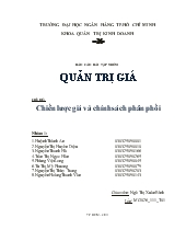 Đề tài Chiến lược giá và chính sách phân phối